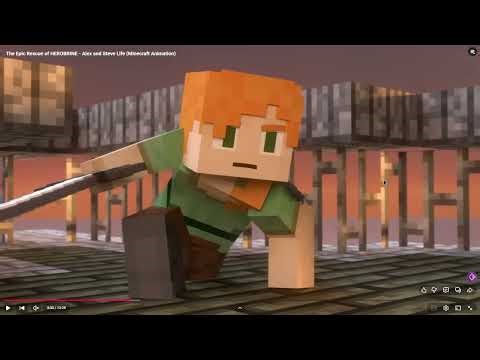 BPS Alex VS Vale (Minecraft Fight Scene) (Added Music and OBS Studio Playthrough Test) (Pt.1)