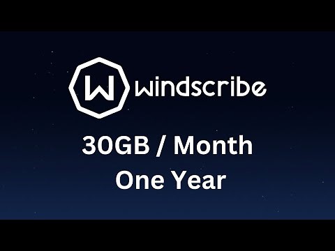 Windscribe VPN (30GB/Month) Free Code - For a Year