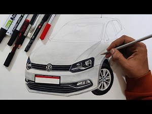 Volkswagen Polo / Volkswagen Polo 2023 / VW Polo Drawing / Volkswagen polo gt