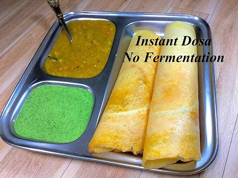 Instant Dosa Without Fermentation !! Simple Quick Dosa Recipe...