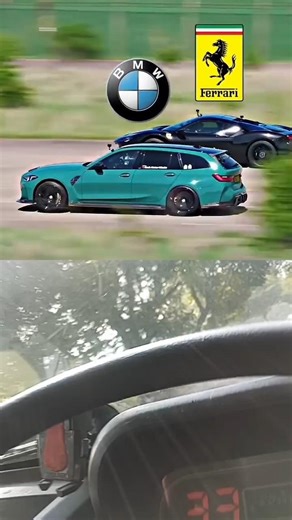 BMW vs Lamborghini speed test #automobile #race #cartok #drifting #bmwm3touring