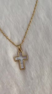 Mother of Pearl Cross Necklace, 18k Gold Filled Christian Cross Pendant, Religious Gift for Women, Baptism Confirmation Jewelry - Etsy