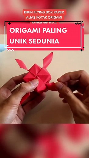 Tutorial Membuat Origami Kotak Terbang dengan Sayap