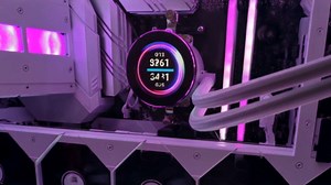 2.1 Inch Liquid CPU Cooler LCD Display, AIO RGB CPU Liquid Cooler Screen, TDP AIO Water Cooler Screen, All in one Liquid Cooler Circular LCD Display for Desktop Chassis