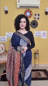 2.6K views · 38 reactions | Beautiful ajrakh sarees in blended crepe...