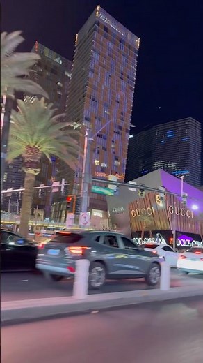 Driving down the Las Vegas Strip in a limo.