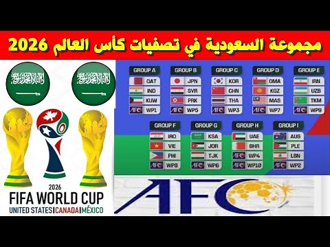 مجموعة السعودية في تصفيات كأس العالم 2026💥 مجموعة المنتخب السعودي في تصفيات كأس العالم 2026