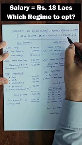 Salary = Rs. 18,00,000/-, which Regime to Opt? 🤔 | Tax Effects