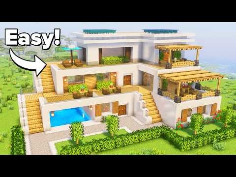 Minecraft: How to Build a Large Modern House | Tutorial🏠