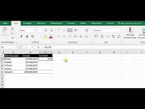 Prozentrechnen in Excel