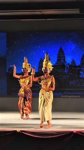 Apsara Dance: The Charm of the Angels from Cambodian Heaven! 🇰🇭✨ #Shorts #unistepshorts