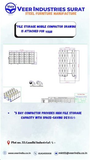 File Storage Mobile Compactor System | Office & Record Room Storage #manufacturing