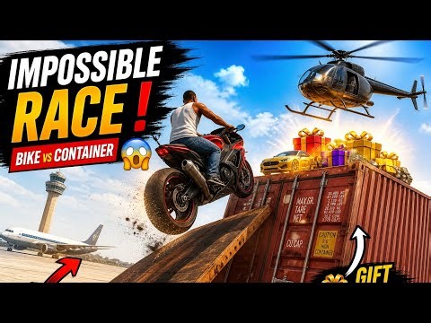 IMPOSSIBLE BIKE RACE 😱🔥 | Bike vs Container Challenge 💀 | Luxury Loot 🎁 #gaming #bikerace #stunt 