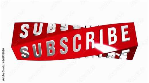 Professional 3D Moving 4K Subscribe Button Animation for Social Media Posts"