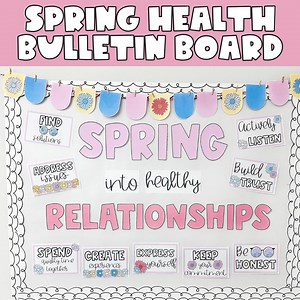 Spring Health Bulletin Board | Healthy Relationships - Etsy