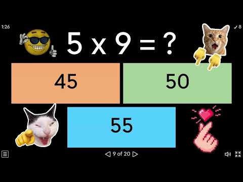 Quick 5 Times Table Practice !FUN and EASY MATH QUİZ 🔢5-20 Times Table