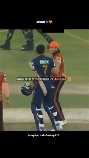 Abhishek sharma when he is around shubman gill | #shubmangill #abhisheksharma #indianbatsman