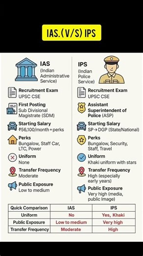 IAS vs IPS OFFICER 💭#businessgoals #lessonlearned #SmartInvesting #FinancialFreedom #InvestmentTips