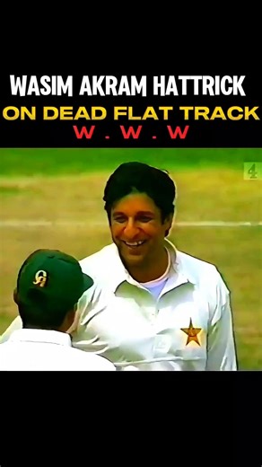 Wasim Akram hattrick on flat track#youtubeshorts #cricketshorts #cricket #crickethighlights #shorts