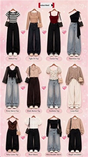 12 Stylish Tops to Wear with Baggy Jeans | Cute Casual Outfit Ideas ✨ #shorts #ytshorts