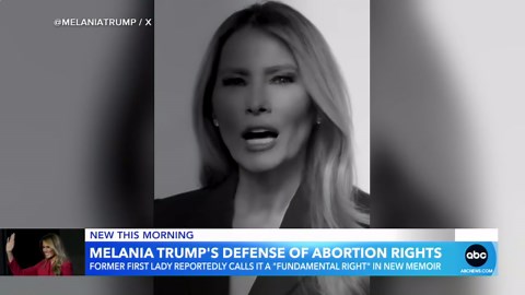 Melania Trump passionately defends abortion rights in new memoir