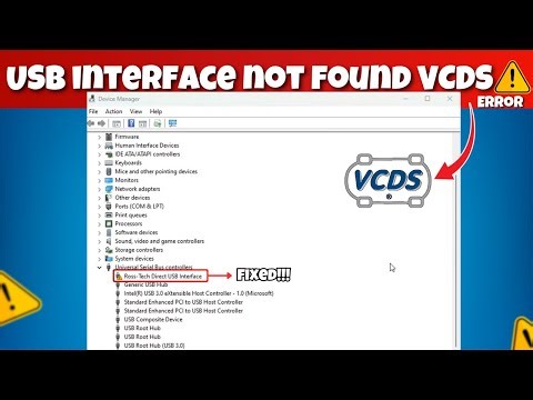 How to Fix USB Interface Not Found VCDS Driver Error - Ross-Tech VCDS USB Interface Not Found