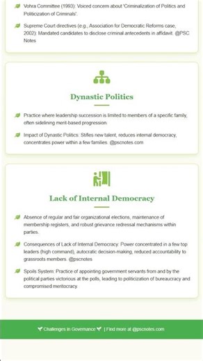 Challenges Faced by Political Parties: Criminalization, Dynastic Politics, Lack of Internal Dem...