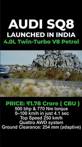 🔥 Audi SQ8 India Launch: 507HP V8 Beast is HERE! 🇮🇳 #audi #rsq8 #audiq8 #audicars #audiindia
