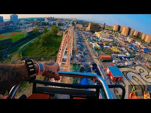 Thunderbolt POV 4K 60fps Front Row Zamperla Vertical Lift Coaster Luna Park Coney Island, NY