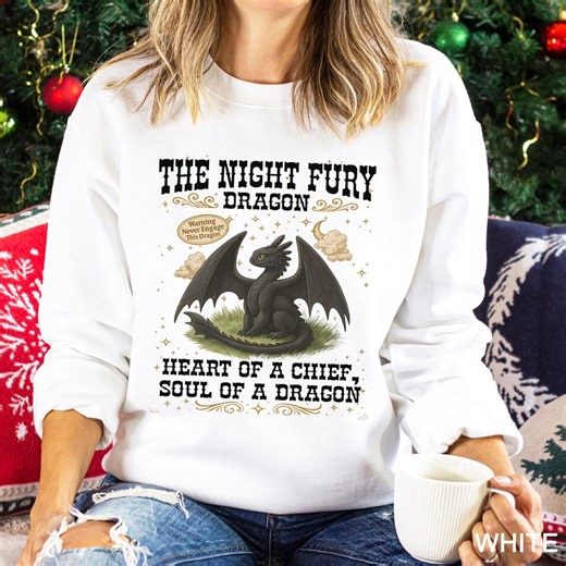 The Night Fury Dragon Sweatshirt, Dragon Lovers Hoodie, Fantasy Lovers Dragon Rider Sweatshirt, How to Train Your Dragon Crewneck 154479 - Etsy
