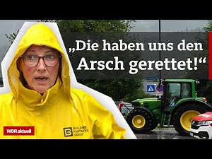 Nach Unwetter und Hochwasser: Landwirte helfen Flutopfern | WDR Aktuelle Stunde