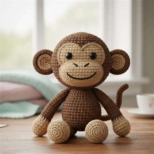 Crochet Monkey Amigurumi Pattern, Hanging Plush Toy (PDF Pattern) - Etsy