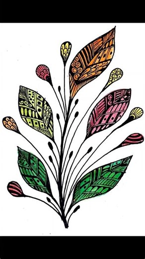 Leaf Mandala Art | Nature Inspired Mandala Drawing ✨🌿#shortsfeed #shortsviral