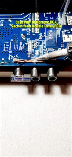 134K views · 994 reactions | Easy Way to Remove RCA Socket from Double Layer PCB #electronic #pcb #duallayer #rca #socket #soldering #easyway #tutorial #guide #solution #service | Herman Suhaemi | Facebook