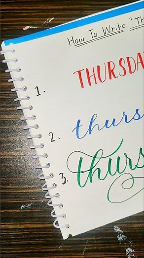 Thursday in 3 Different Calligraphy Styles #calligraphylattering #shortsfeed