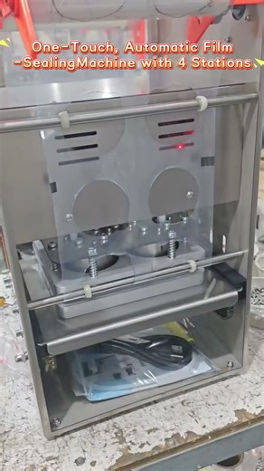 One-Touch, Automatic Film-Sealing Machine with 4 Stations