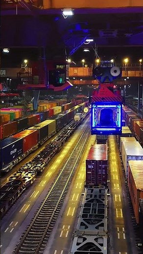Blue Container Liftoff in Hamburg