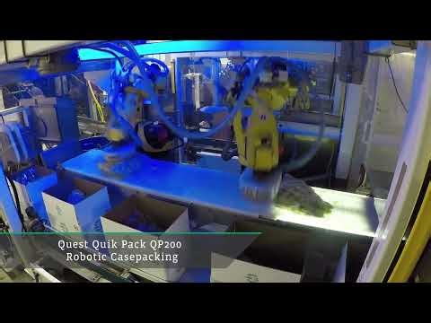 Integrated Robotic Case Packing and Palletizing for Produce.