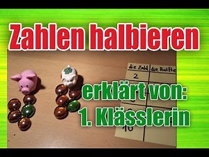 Zahlen halbieren - Mathe 1. Klasse - Rechnen/ Zählen - bildlich erklärt