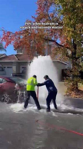 Western Water on Instagram: "When a fire hydrant is struck, seconds matter. 👀💦 A broken hydrant can release thousands of gallons of water per minute, impact nearby roadways, and put pressure on surrounding pipelines. Our Operations crews respond immediately to assess the scene, locate the closest valves, and safely shut down the flow.🤝 This behind-the-scenes moment shows the coordinated teamwork it takes to stabilize the system and protect the surrounding area…work that often happens long bef