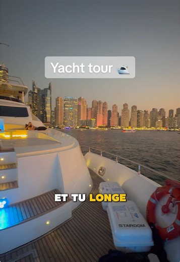 ⛵️ Yacht tour à Dubaï à partir de seulement 22€ 😳 Navigue à bord d’un véritable yacht de luxe, depuis Dubai Marina, avec une vue incroyable sur la skyline, les plages et la grande roue 🌊✨ 🍽️ Nourriture incluse à bord 🎶 Bonne ambiance 👥 Idéal en couple, entre amis ou solo 📲 Réservation avec Dubai For You 📞 WhatsApp : 971 58 550 3929 🎁 Code promo : TIKTOK26 Enregistre la vidéo pour ton séjour ✈️ #dubaiactivities #yachtdubai #yachttour #visitdubai