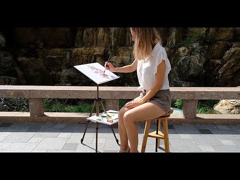 MEEDEN Artist Watercolor Field Easel And Set Up