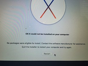 El Capitan No Packages Were Eligible For Install
