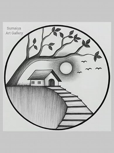 Beautiful Nature Drawing Techniques with Pencil