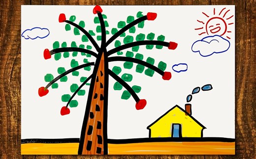 一年级美术第一课画大树