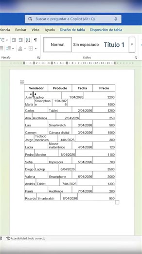 Jamás arregles tu tabla en Word: método correcto en 60s