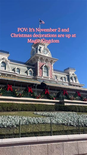 9.5K views · 2.6K reactions | Christmas decorations have arrived at Magic Kingdom!  The tree isn’t up yet but all the wreaths and garland along Main Street and the front entrance are here. This kicks off my absolute favorite time of year to be at Disney parks, and I’m so ready for it! ❤️ | Magical Places Family | Facebook