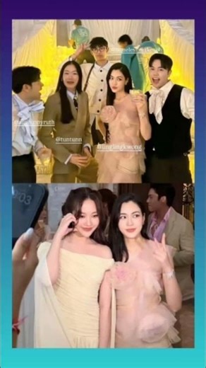 00K hit up her MUA Jib's wedding, but DODGING the bouquet 😂 #LinglingKwong #LingOrm #หลิงออม