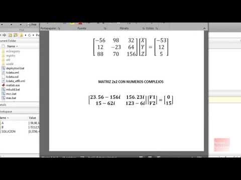 RESOLUCION de Sistemas de Matrices utilizando MATLAB