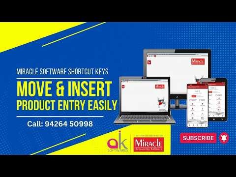 2 Powerful Shortcut Keys in Miracle Accounting Software | Move & Insert Product Entry Tutorial 2026